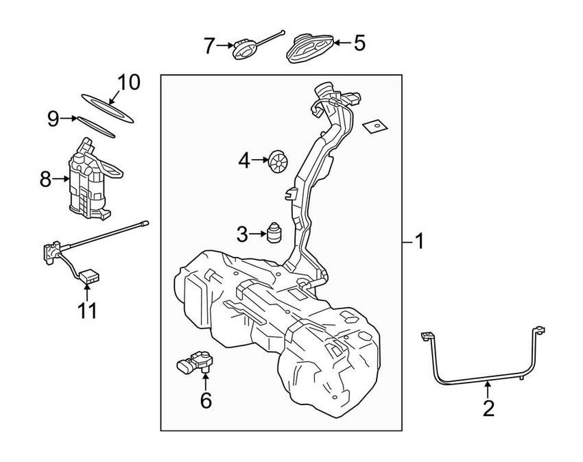 Mercedes Gas Cap 2224700405